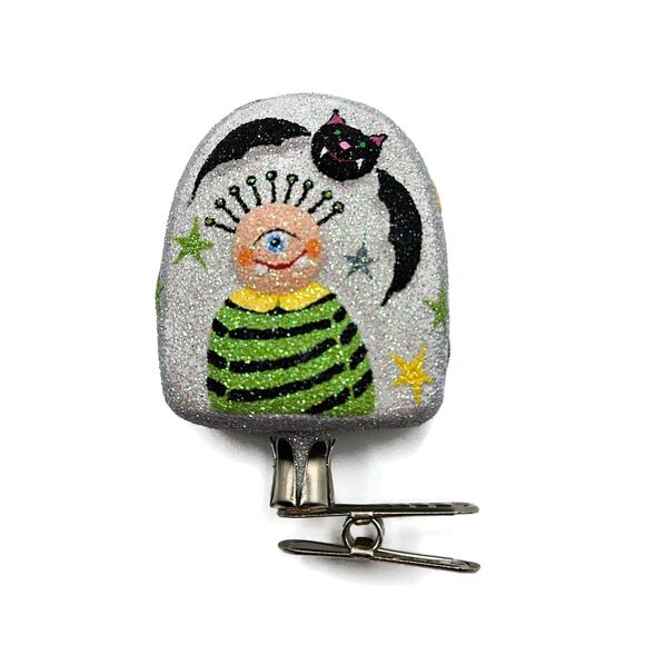 Patricia Breen Halloween Headstone Cyclops Bat Spider Christmas Tree Ornament - Picture 1 of 6